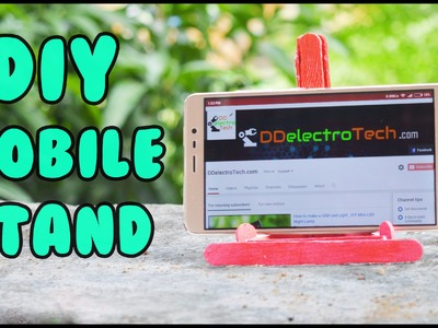 DIY Mobile Stand or HOW TO MAKE a Mobile Phone Stand. Holder from ice cream sticks