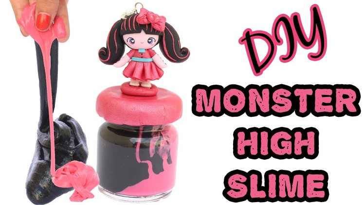 DIY Monster High Slime - Draculaura Chibi + Giveaway (CLOSED)