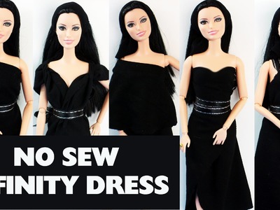 DIY | No Sew, No Glue Infinity Doll Dress - in 1 minute - simplekidscrafts