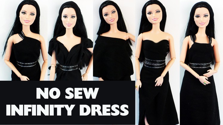DIY | No Sew, No Glue Infinity Doll Dress - in 1 minute - simplekidscrafts