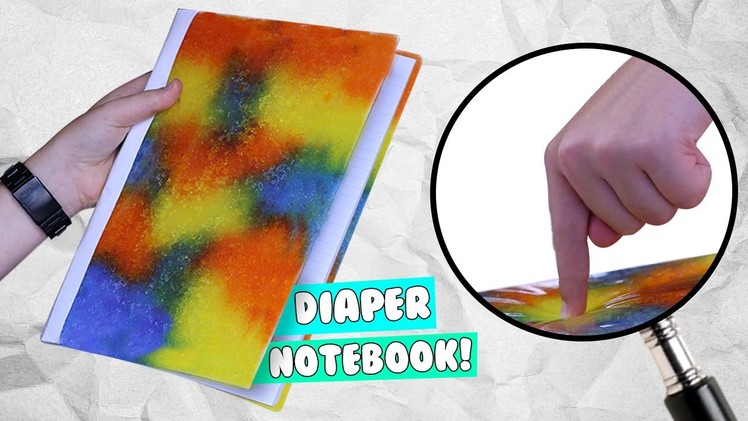DIY NOTEBOOK MADE WITH DIAPERS?! - Make your own squishy school supplies!