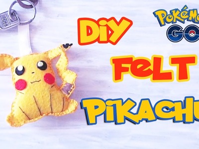 DIY PIKACHU Key Chain - How To Make Felt Pikachu in Pokemon Go Style