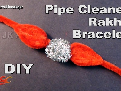 DIY  Pipe Cleaner Rakhi. Bracelet | JK Arts 1033