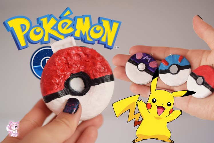 DIY POKEBALL SQUISHY! Pokemon go inspired, and polymer clay pokeball tutorial