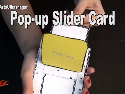 DIY Pop Up Slider Card for Scrapbook | How To Make | JK Arts 1023