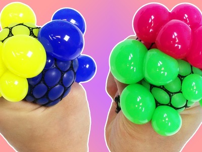 DIY Rainbow Squishy Stress Balls! How To Make Multi Color Slime Stress Balls!