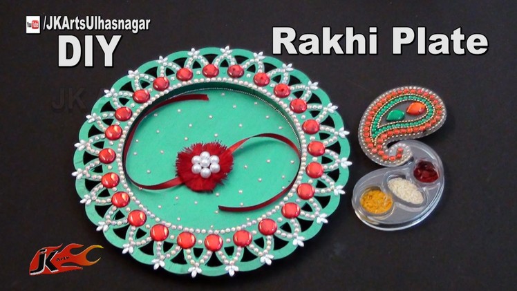 DIY Rakhi Pooja Thali. Plate  for Raksha Bandhan | How to make | JK Arts 1003