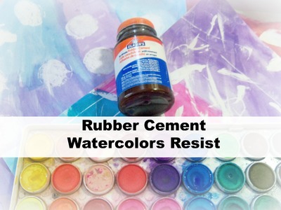 DIY rubber cement watercolors resist. How to make Rubber Cement Resist with Watercolors