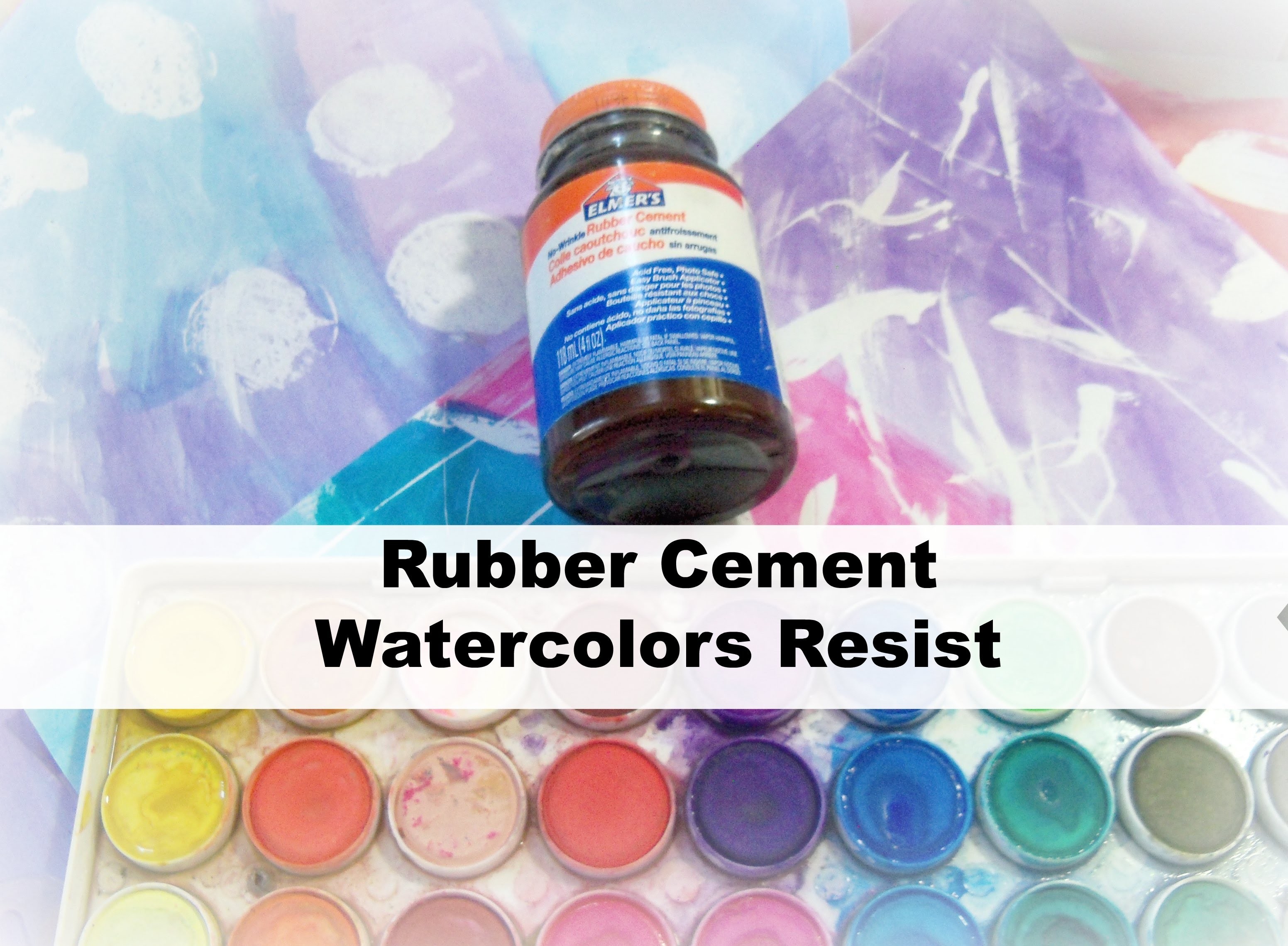 DIY rubber cement watercolors resist. How to make Rubber Cement Resist