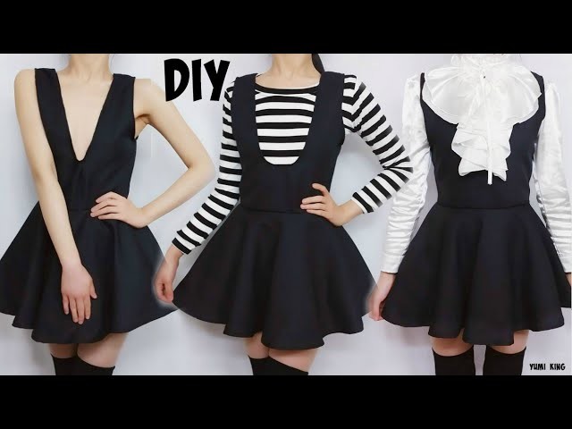 DIY Semiformal Sleeveless V Neck Dress + Easy Pattern Making | DIY  Back to School Outfit