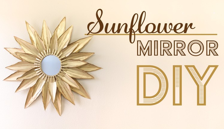 DIY Sunflower Mirror Wall - Home Decor. Espejo de Girasol -  decoracion de hogar