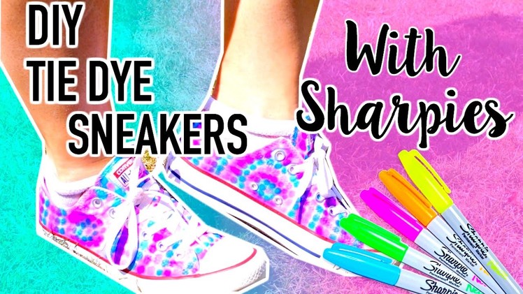 DIY Tie Dye Shoes with Sharpies!! | Kristi Tu