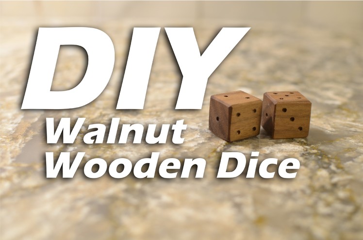 DIY Walnut Wooden Dice - HTM Dados de Madera