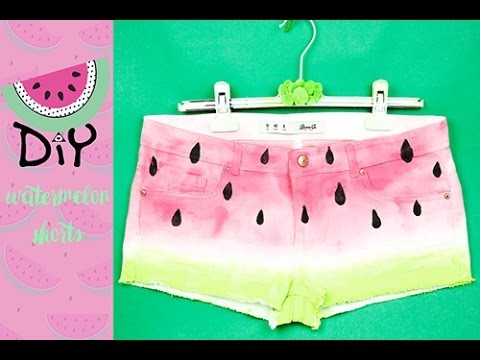 DIY watermelon shorts