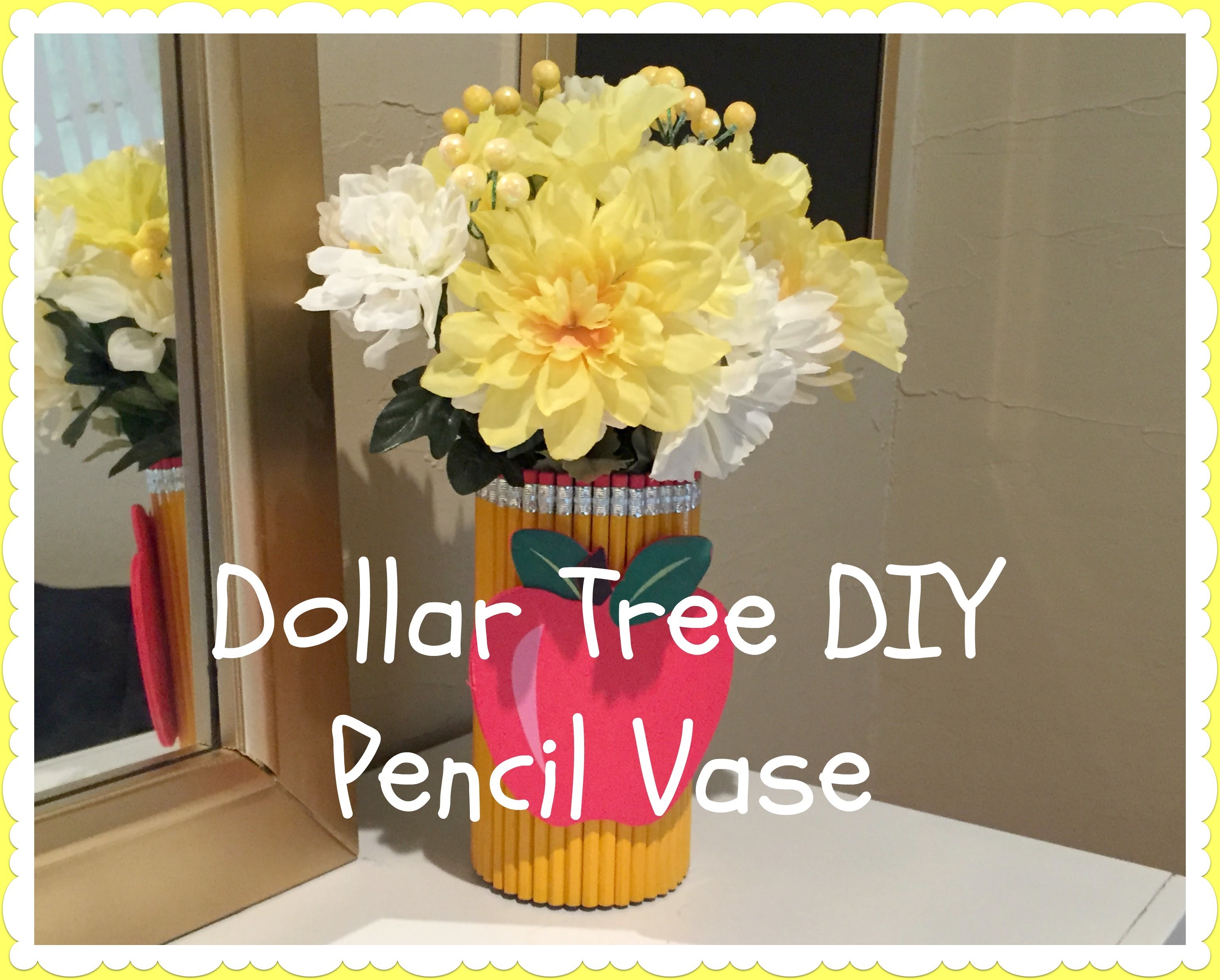 DOLLAR TREE DIY, Pencil Vase, Back To School Series 1
