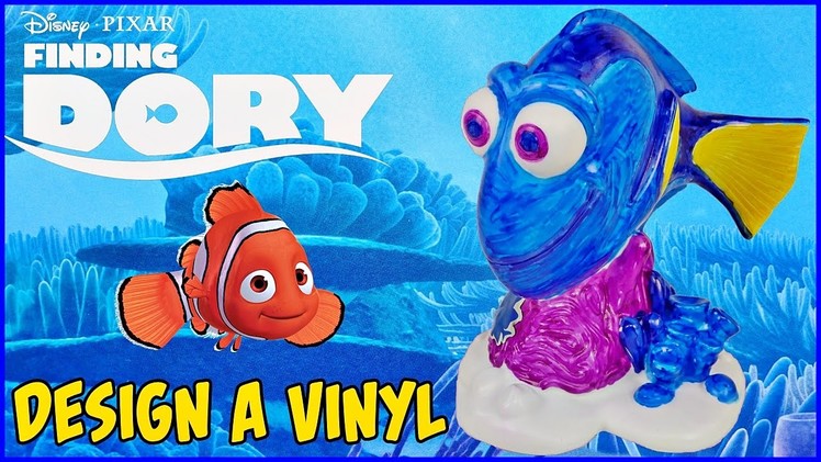 FINDING DORY DESIGN A VINYL FIGURE Coloring With Markers DIY Crafts