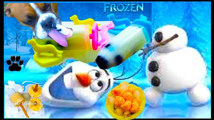 FROZEN DISNEY DOG ICE CREAM POPSICLE TREATS -  DIY Dog Food by Cooking For Dogs