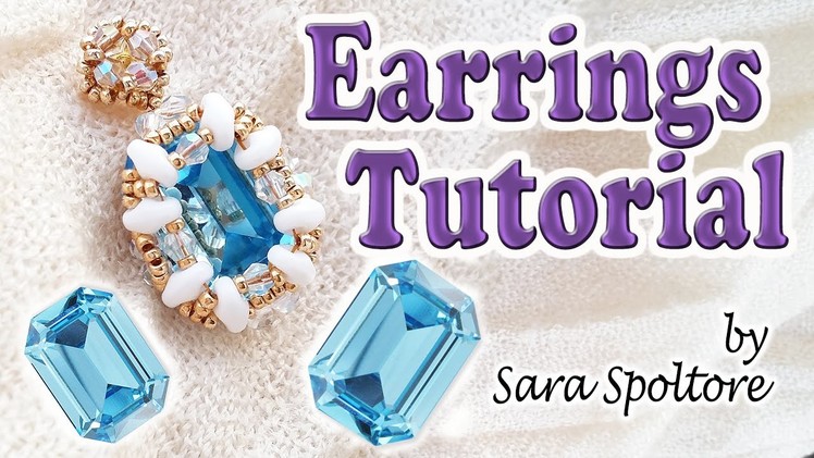 How to bezel a 4610 Swarovski crystal - DIY beaded earrings tutorial - DIY jewelry
