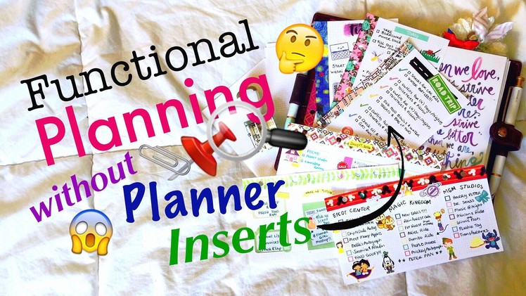 How to do Functional Planning without Planner Inserts \\ DIY Personal Planner Tutorial