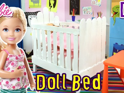How to Make Doll Bed For Barbie Chelsea - DIY - Doll Furniture - Making Kids Toys
