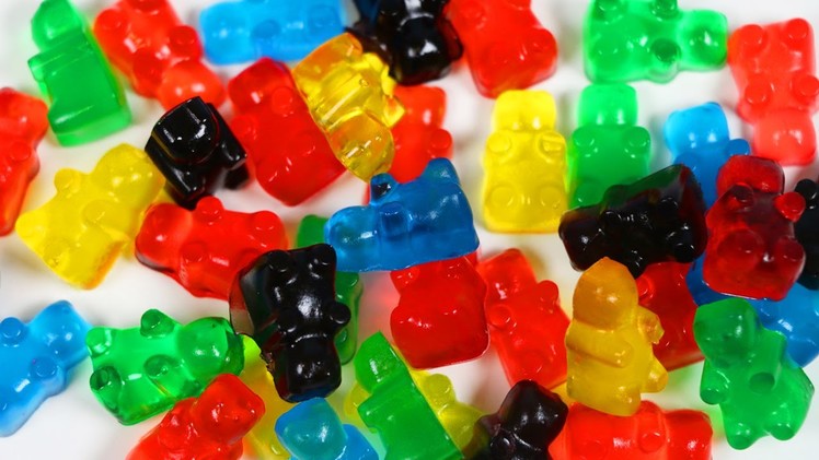 How to Make Rainbow Jelly Gummy Bears! DIY Fruit Snacks
