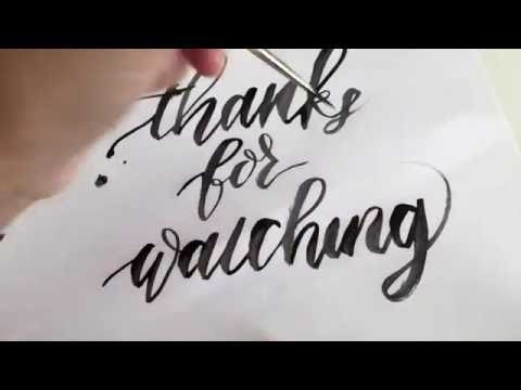 Left Handed Brush Lettering, Modern Brush Lettering || DIY