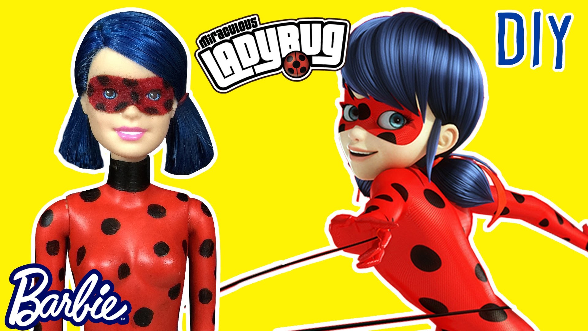 Miraculous Ladybug Marinette - Custom Doll Barbie Tutorial - DIY