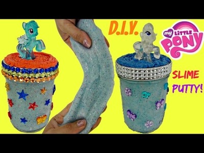 My Little Pony MLP D.I.Y. Glittery Slime Putty Jars with Rarity, Rainbow Dash; Fun Kids Craft. TUYC