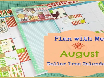 Plan with me in my DIY Dollar Tree Planner - August