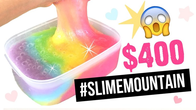 #SLIMEMOUNTAIN!!! Super Satisfying DIY Instagram Slime With 100+ Tubes and $400 Worth Of Glue!