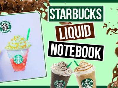 Starbucks Coffee Liquid Notebook ~ Back to School Supplies DIY ♥