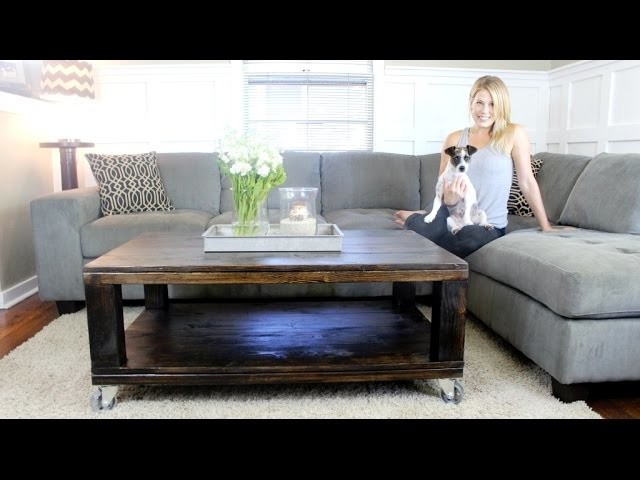 The Rustic Wheeled Coffee Table - DIY Project