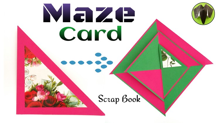 Tutorial to make Paper "Triangle Maze Greetings card | Scrap Book" - | DIY | Handmade|