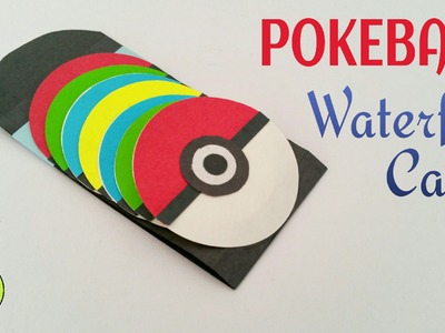 Tutorial to make "Pokeball Waterfall Card" Pokemon Go - DIY | Handmade 