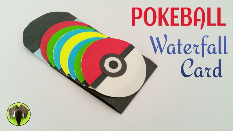 Tutorial to make "Pokeball Waterfall Card" Pokemon Go - DIY | Handmade 