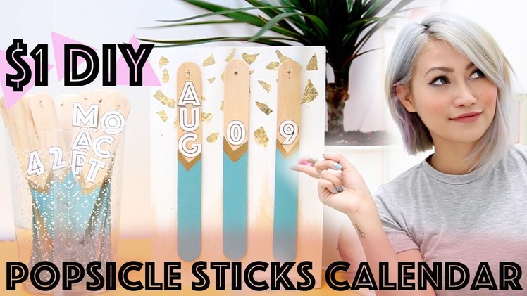 $1 DIY: Cute Decorative Popsicle Sticks Calendar