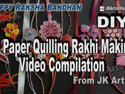 20 Paper Quilling Rakhi Making  Videos Compilation | DIY How to make Rakhi | JK Arts  1037