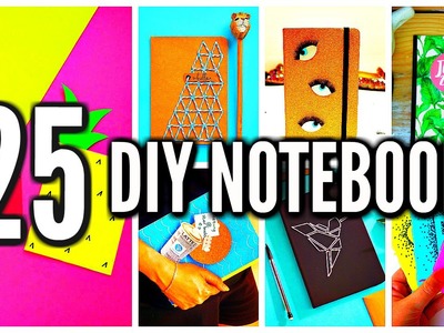 25 DIY Notebooks: DIY School Supplies & Projects! Back To School 2016-2017
