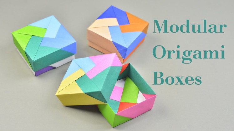 3 Easy Modular Origami Boxes Tutorial | Creative DIY