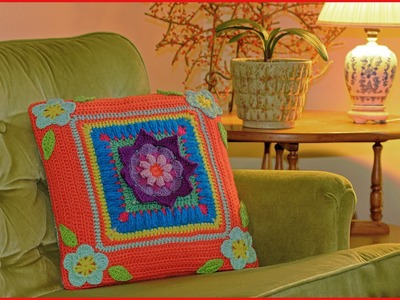 Blooming Daydreams Throw Pillow Crochet Tutorial