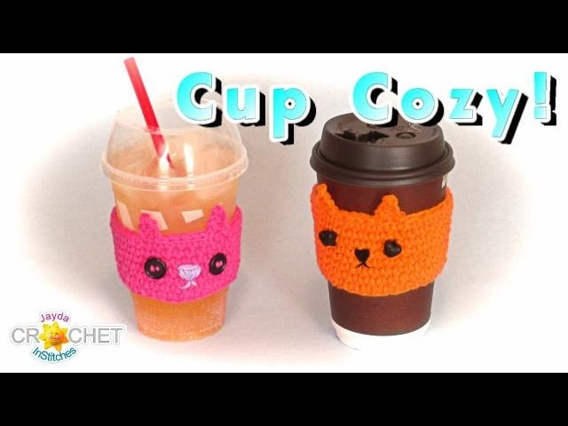 Crochet Cup Cozy - Kitty Cat Pattern!