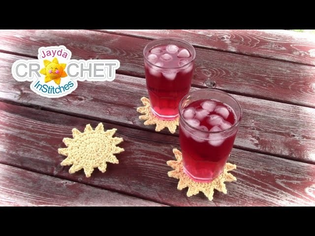 Crochet Drink Coaster - Sunshine Pattern
