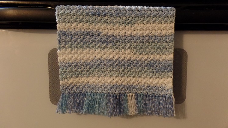 CROCHET #How To #Crochet Cotton Moss Stitch  Dish Towel Hand Towel #TUTORIAL #328