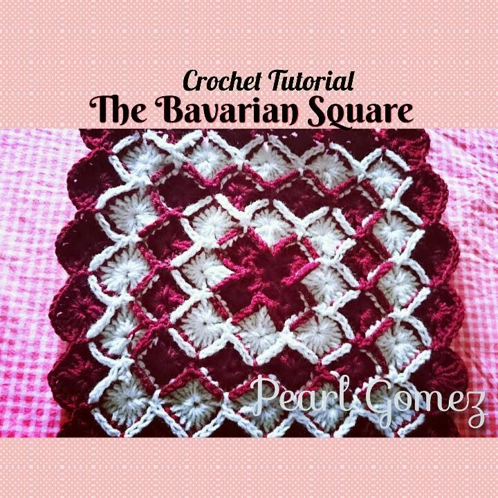 Crochet Made Easy - How to make a Bavarian Square ( Step by Step Tutorial)  ♥ Pearl Gomez  ♥