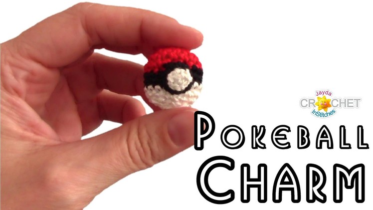 Crochet Pokeball Phone Charm - Pokemon Go Keychain