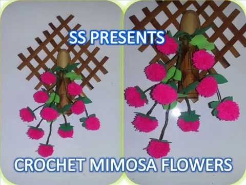 Crochet Pom Pom Mimosa Flowers
