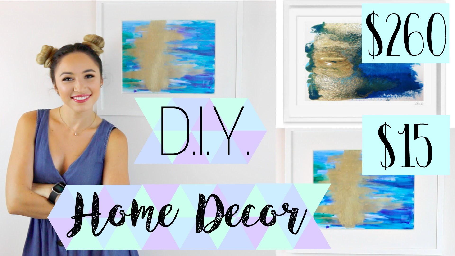 D.I.Y. HOME DECOR | ABSTRACT PAINTING WALL ART | ALEXANDRA BEUTER