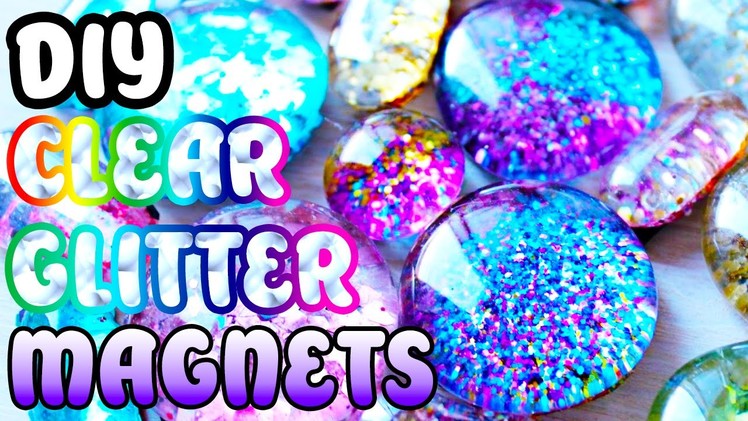 DIY Clear Glitter Marble Magnets