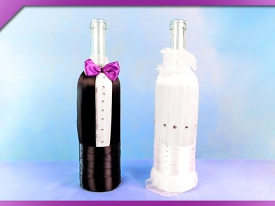 DIY Decorative bottles for wedding (ENG Subtitles) - Speed up #243