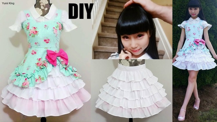 DIY Easy Victorian Inspired Classic Dress + Underneath Ruffle Skirt | Lolita Inspired Fashion DIY